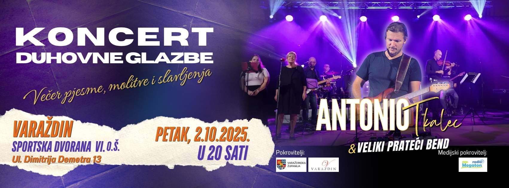 Veliki koncert Antonia Tkaleca u Varaždinu 02.10.2026.