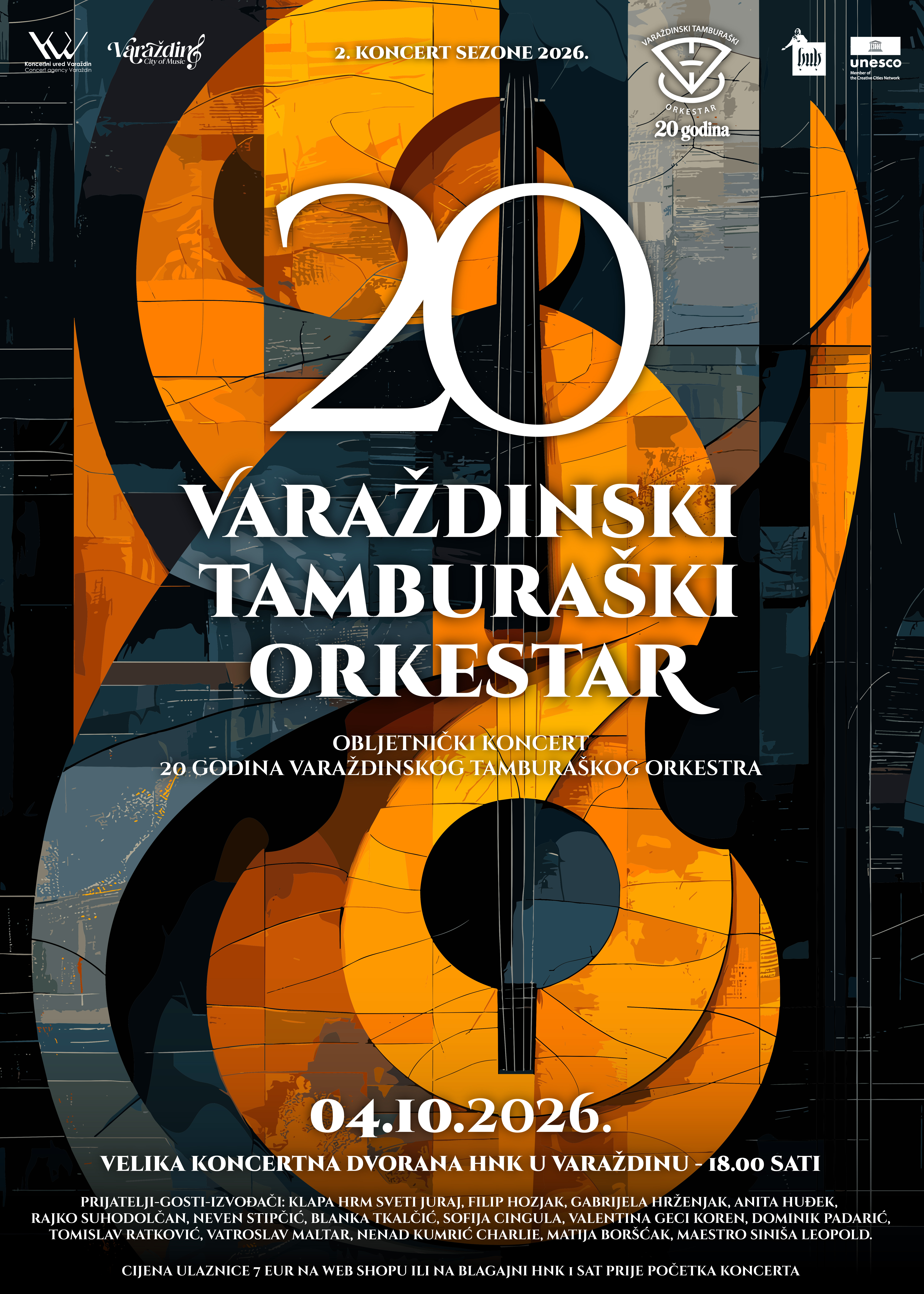  Varaždinski tamburaški orkestar – 2. koncert sezone i proslava 20 godina djelovanja