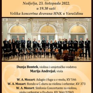 Prvi koncert 29. sezone Varaždinskog komornog orkestra